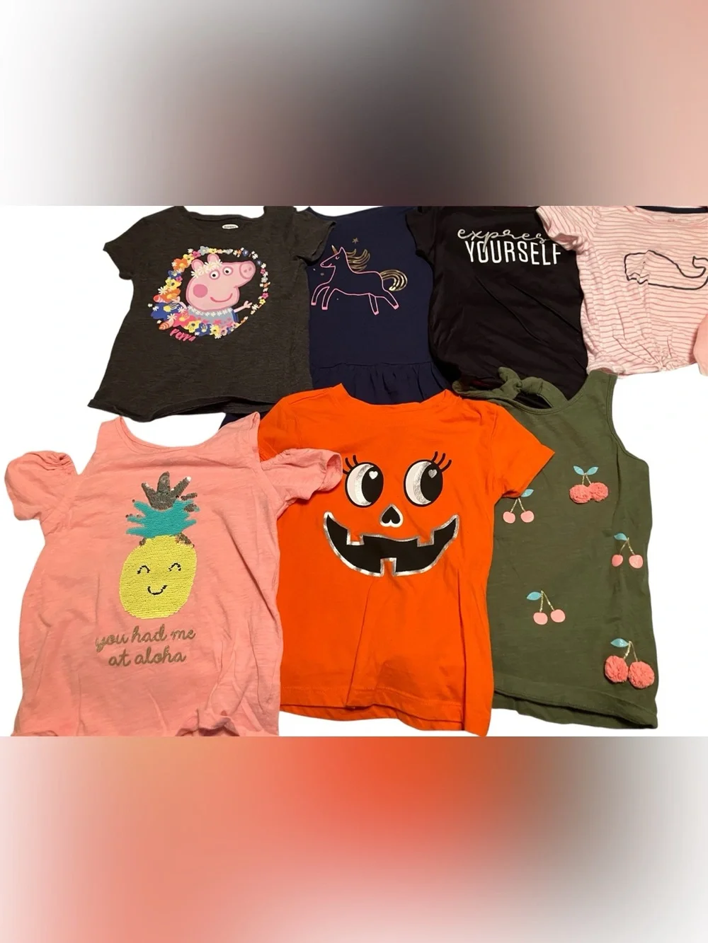 Lot Of 19 Toddler Girls Size 4-4T Dresses T Shirts Sweatshirt Tank Tops Jumpsuit